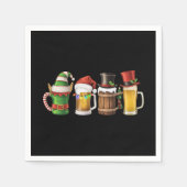Vrolijke kerstbieren Drink Santa Beer Lover Servet (Voorkant)