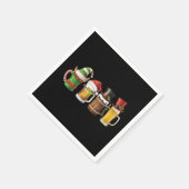 Vrolijke kerstbieren Drink Santa Beer Lover Servet (Hoek)