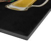 Vrolijke kerstbieren Drink Santa Beer Lover Snijplank (Hoek)