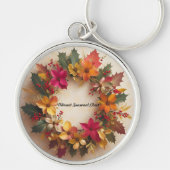 "Vrolijke kerstbloei" Sleutelhanger (Voorkant)