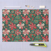 Vrolijke kerstbloemen en sterren tissuepapier (Craft)