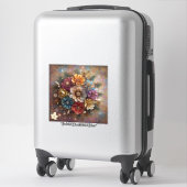 "Vrolijke kerstbloemen" Sticker (Koffer)