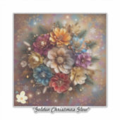 "Vrolijke kerstbloemen" Sticker (Voorkant)