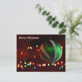 Vrolijke kerstbol decoraties feestdagenkaart (Staand voorkant)