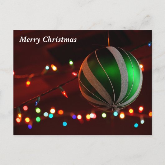 Vrolijke kerstbol decoraties feestdagenkaart (Voorkant)