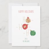 Vrolijke kerstbollen wenskaart doodle stijl kaart (Voorkant)