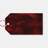 Vrolijke kerstbomen Bourgogne Gift Label Cadeaulabel (Achterkant Horizontaal)