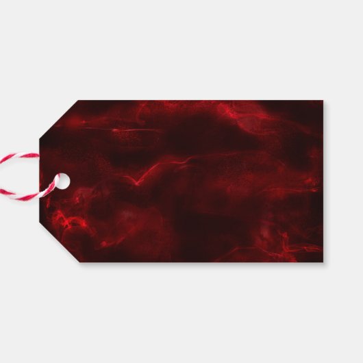 Vrolijke kerstbomen Bourgogne Gift Label Cadeaulabel (Achterkant Horizontaal)