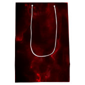 Vrolijke kerstbomen Bourgogne Medium Cadeauzakje (Achterkant)