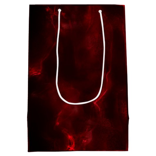 Vrolijke kerstbomen Bourgogne Medium Cadeauzakje (Achterkant)