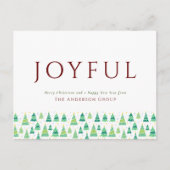 Vrolijke kerstbomen Corporate Feestdagenkaart (Voorkant)