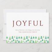 Vrolijke kerstbomen Corporate Logo Feestdagenkaart (Voorkant)