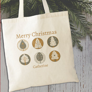 Vrolijke kerstbomen Elegant Tote Bag