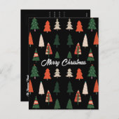 Vrolijke kerstbomen feestelijk feestdagenkaart (Voorkant / Achterkant)