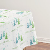 Vrolijke kerstbomen Groene en Blauwgroen vakantie Tafelkleed (Voorbeeld)