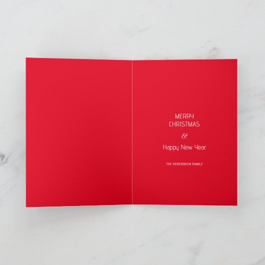 Vrolijke Kerstbomen & Nieuwjaar Whimsical Feestdagen Kaart (Binnen)