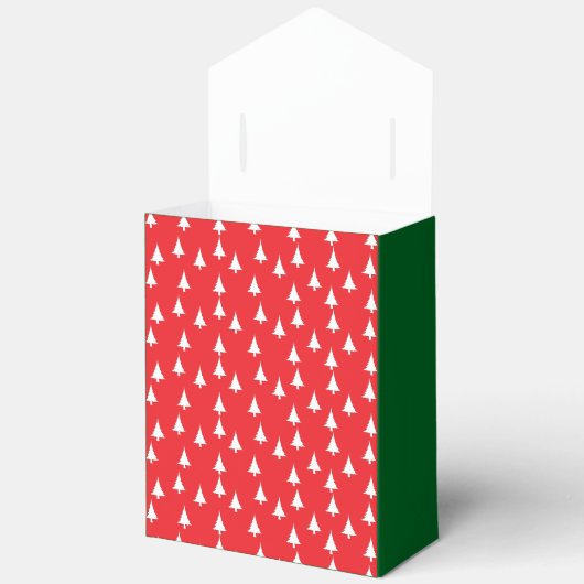Vrolijke kerstbomen rood + groen bedankdoosjes (Open)