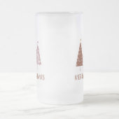 Vrolijke Kerstbomen Sneeuwvakantie Elegant Feestel Matglas Bierpul (Center)