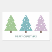 Vrolijke kerstbomen Sticker (Voorkant)