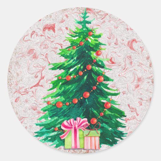 Vrolijke kerstbomen stickers (Voorkant)