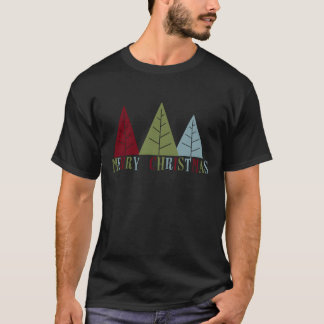 Vrolijke kerstbomen vrienden t-shirt