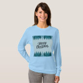 Vrolijke kerstbomen Vrouwen T-shirt (Voorkant volledig)