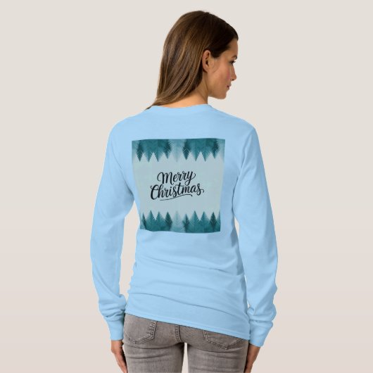 Vrolijke kerstbomen Vrouwen T-shirt (Achterkant volledig)