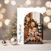 Vrolijke kerstboog feestdagenkaart