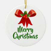 Vrolijke Kerstboog Retro Stijl Keramisch Ornament (Voorkant)