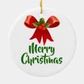 Vrolijke Kerstboog Retro Stijl Keramisch Ornament (Achterkant)