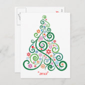 VROLIJKE KERSTBOOM 2013 Briefkaart (Voorkant / Achterkant)