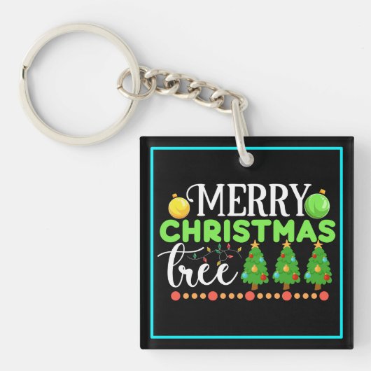 Vrolijke kerstboom-34564 sleutelhanger (voorkant)