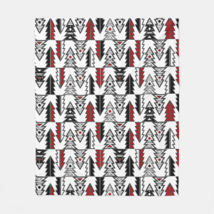 Vrolijke Kerstboom abstract modern geometrisch o Fleece Deken