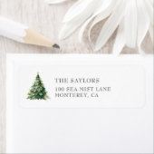 Vrolijke kerstboom Adresetiketten voor Feestdagen Etiket (Insitu)