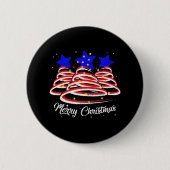 Vrolijke Kerstboom Amerikaanse vlag Grappige Ameri Ronde Button 5,7 Cm (Voorkant)