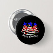 Vrolijke Kerstboom Amerikaanse vlag Grappige Ameri Ronde Button 5,7 Cm (Voorkant /achterkant)