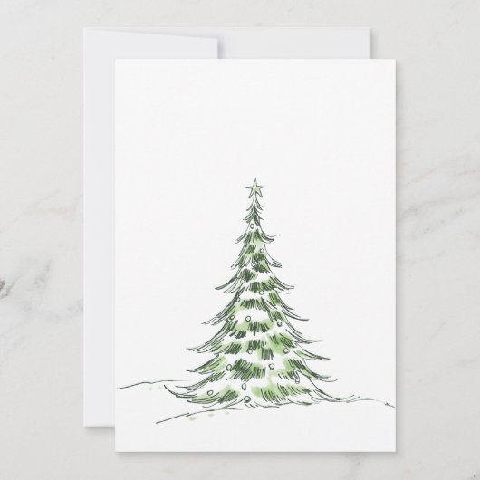 Vrolijke Kerstboom Bloemen Vakantie Groet Kaart (Achterkant)