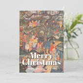 vrolijke kerstboom Bosschère Feestdagenkaart (Staand voorkant)