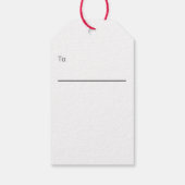 Vrolijke Kerstboom Donkergroen en Gouden Naam Cadeaulabel (Achterkant)