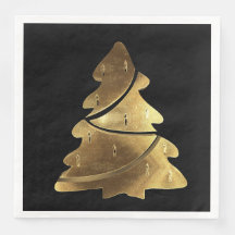 Vrolijke kerstboom Elegante Chic Faux Gold Folie