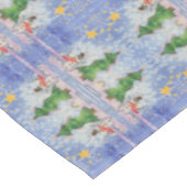 Vrolijke kerstboom en ijzige sneeuwman Waterverf Tafelkleed (Gekanteld)