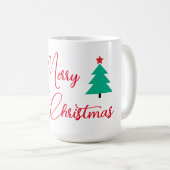 Vrolijke kerstboom en kalligrafie koffiemok (Voorkant rechts)