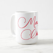 Vrolijke kerstboom en kalligrafie koffiemok (Voorkant links)