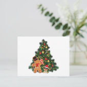 Vrolijke kerstboom en Ornamenten Feestdagenkaart (Staand voorkant)