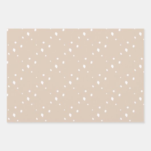 Vrolijke kerstboom Falala bruin en gouden vakantie Inpakpapier Vel (Voorkant 3)