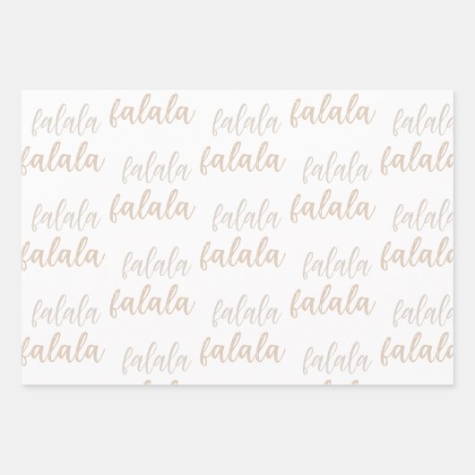 Vrolijke kerstboom Falala bruin en gouden vakantie Inpakpapier Vel (Voorkant 2)