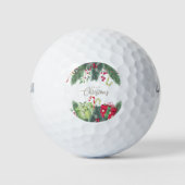 Vrolijke kerstboom geschenken decoratie golfballen (Voorkant)