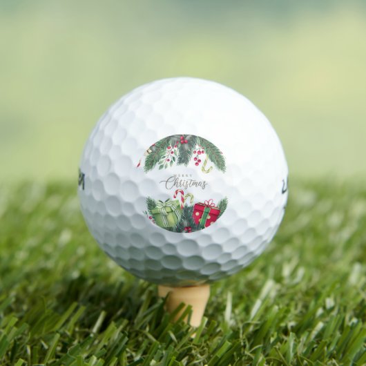 Vrolijke kerstboom geschenken decoratie golfballen (Insitu Shirt)