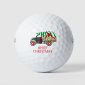 Vrolijke kerstboom geschenken decoratie golfballen (Voorkant)