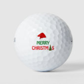 Vrolijke kerstboom geschenken decoratie golfballen (Voorkant)